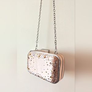 🐰Aldo Champagne Rhinestone Evening Bag